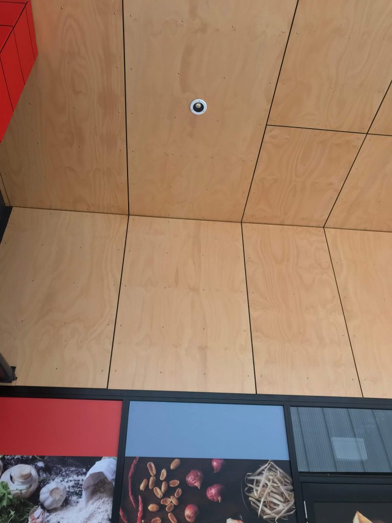 Plywood Soffit Renovation using austral hoop pine