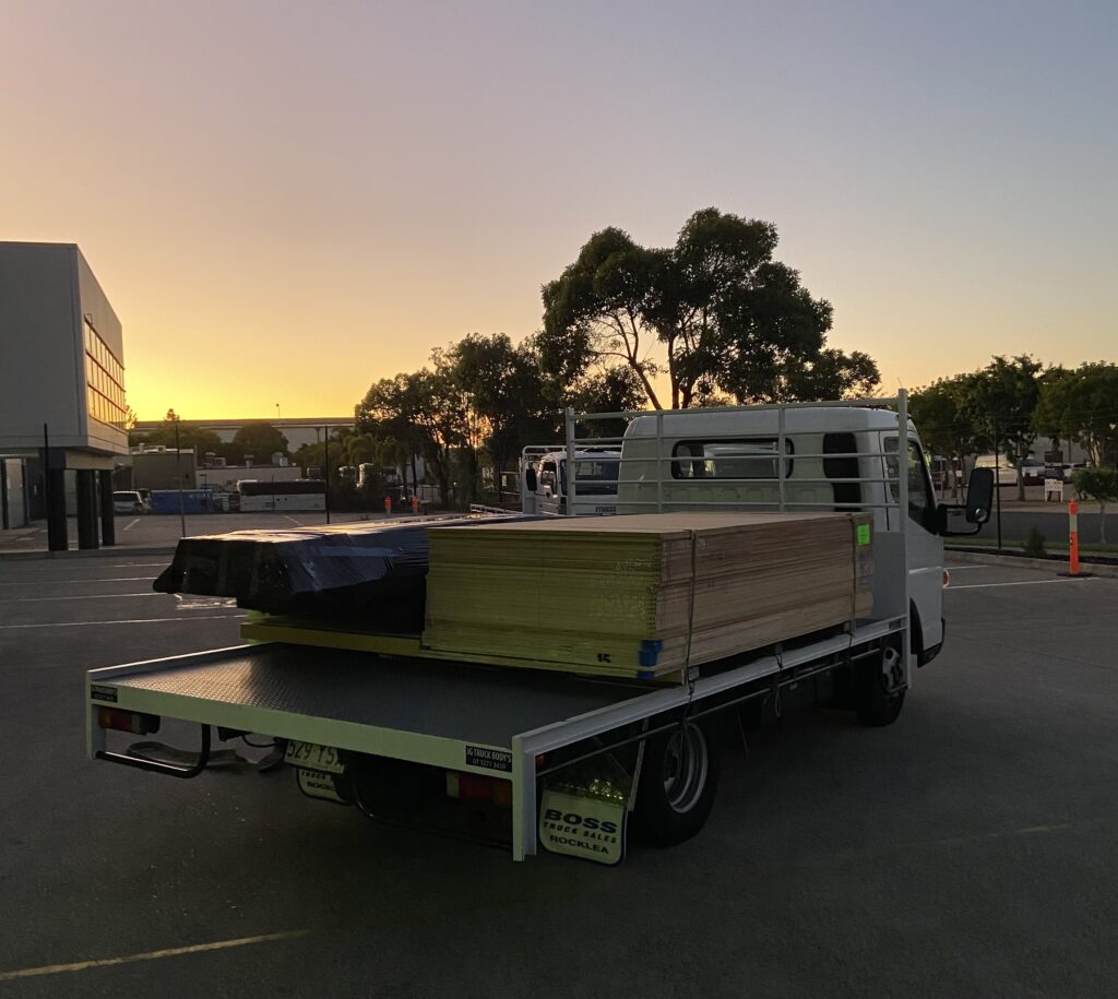 Delivery via one of our flatbed trucks